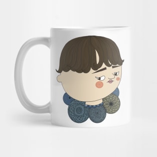 Cute Boy Face Side Eye Collection: Charming and Playful Mug